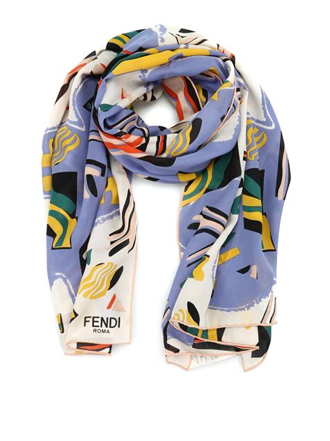 fendi satin scarf|fendi scarf women sale.